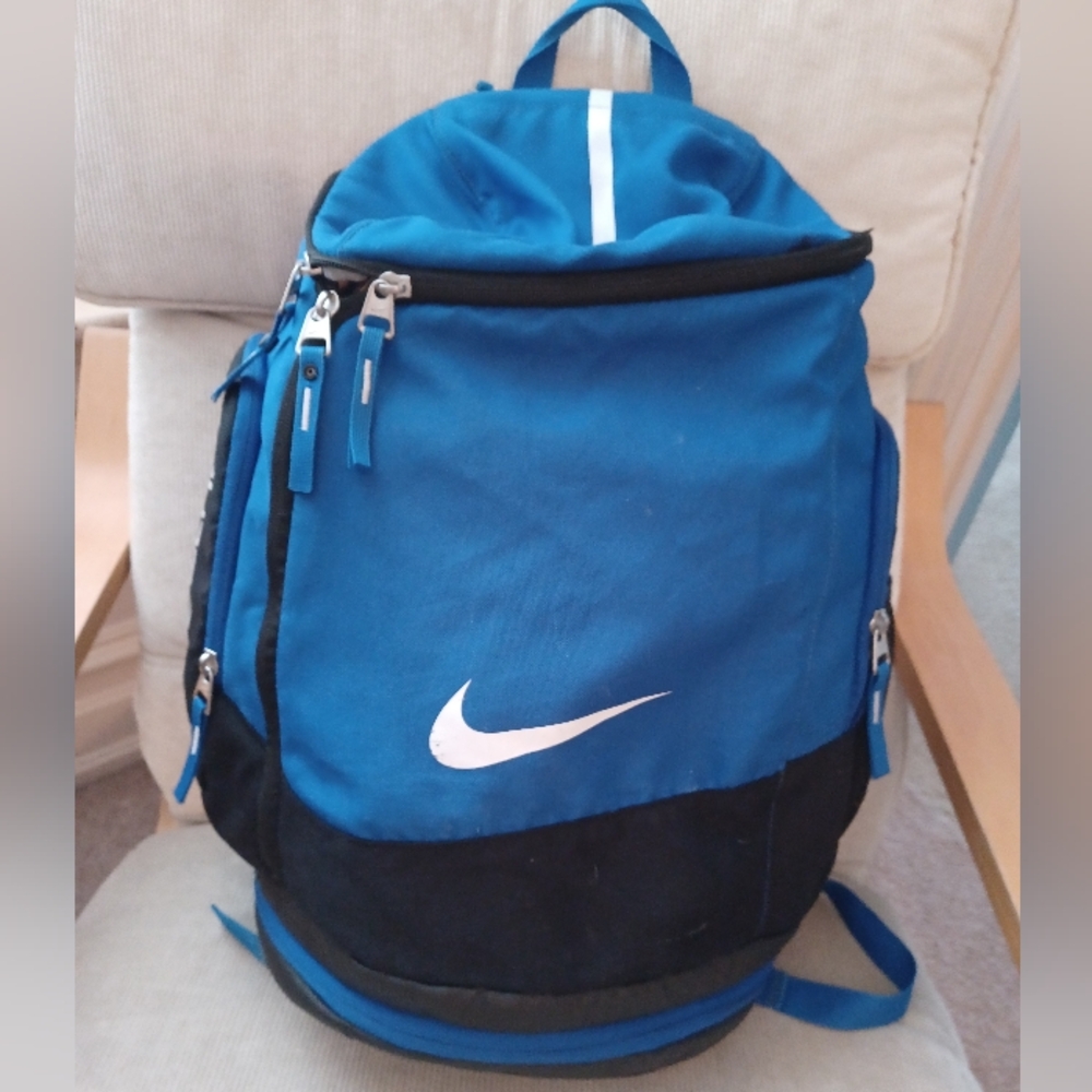 Nike Elite Backpack Blue Black. Normal wear and tear.  See pics for condition.